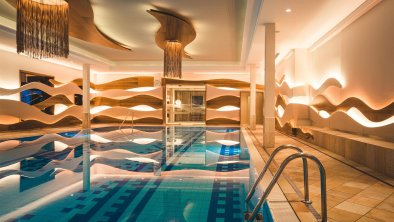 Year-round heated indoor pool at the Hotel Fisserhof