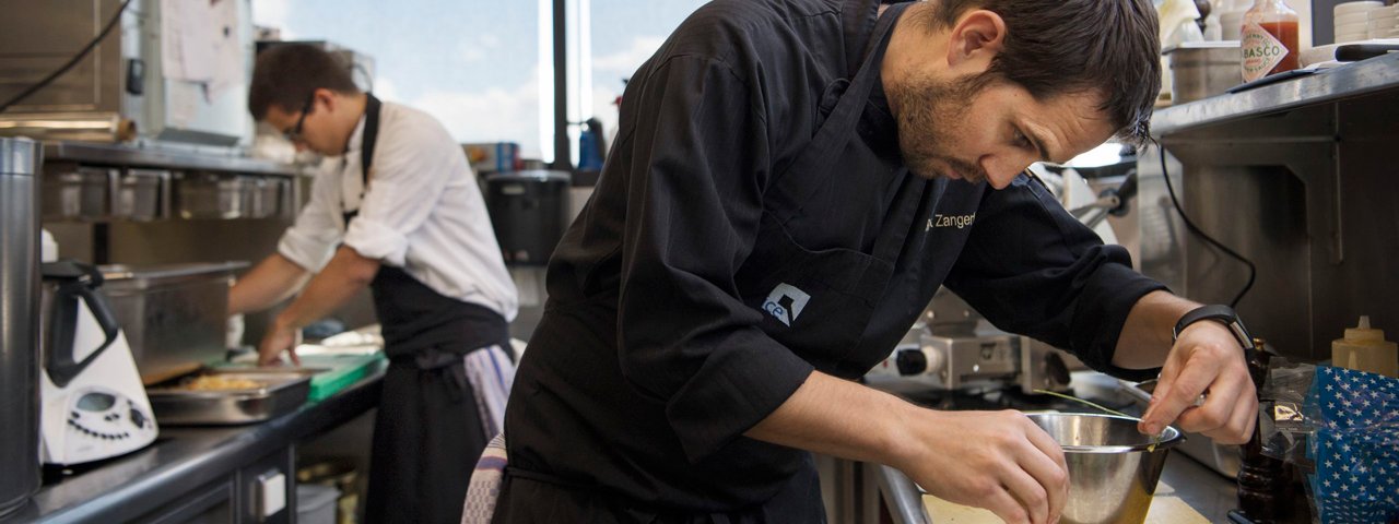 Hard at work in the kitchen at the Ice Q restaurant