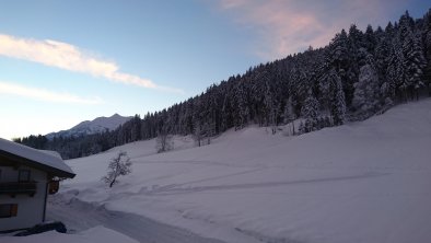 Balkonblick Richtung Spielberg, Winter