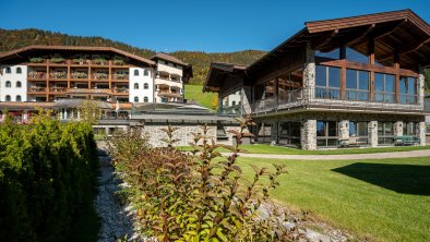 View on the main building & pool house