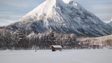 Drohnenaufnahme SchneeRegion Seefeld