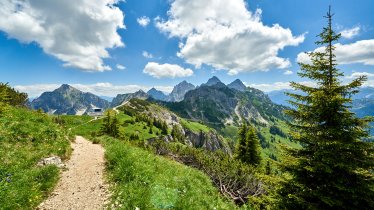 Walking trail to the Füssener Jöchle, © Aussicht ins Tannheimer Tal vom Füssener Jöchle