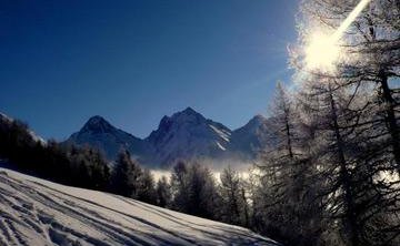 Erste Spuren in den Schnee ziehen....