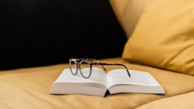 Reading in the living room