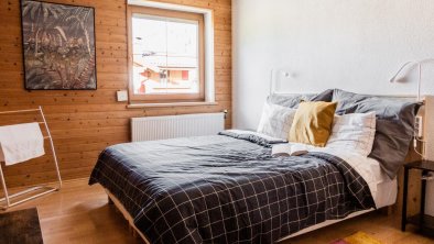 Master bedroom with double bed.