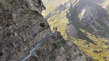 The Drischlsteig trail from the Alpjoch to the Muttekopfhütte