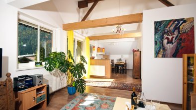 Living room with kitchen