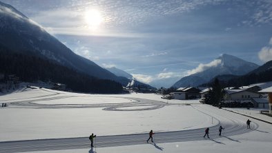 Ausblick Balkon Winter