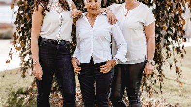 Der "Putztrupp", Carina, Maria und Heidi