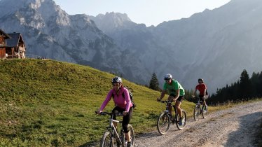 Mountain bike ride to the Walder Alm hut, © Tourismusverband Hall Wattens