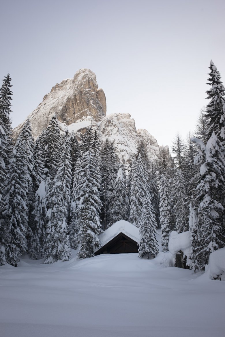 The area around the hut is a true winter wonderland.
