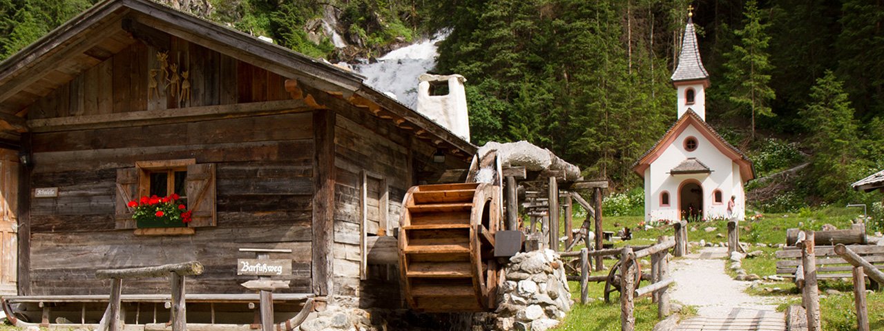 Gschnitz Mill Village with Waterfall, © Cornelia Lackner