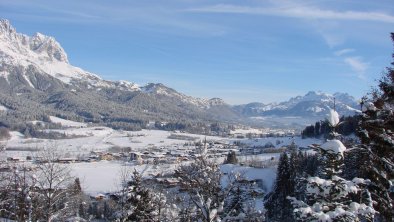 View of the village in winter