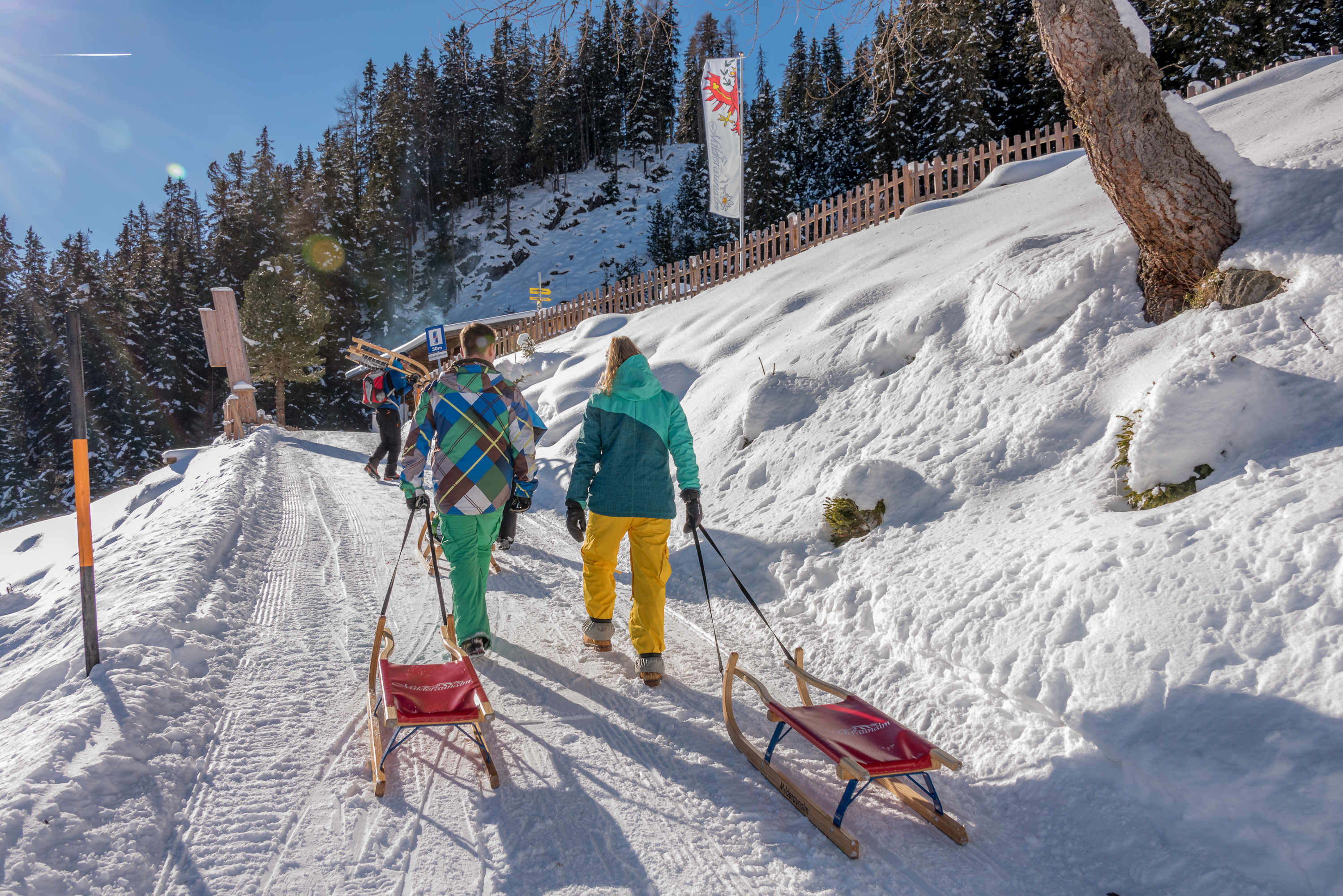 Milderaunalm Toboggan Run in the Stubai Valley Austrian Tirol